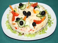 Мясные салаты с заправкой на основе соусов (0)